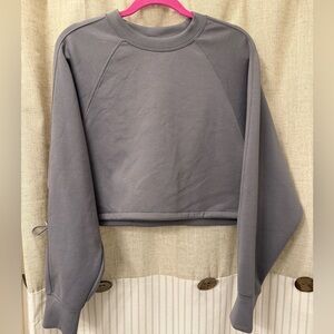 Abercrombie & Fitch Gray Cropped Sweatshirt